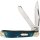 Rough Ryder Rider BLACK &amp; BLUE TRAPPER Messer Slipjoint Knochengriff