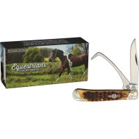 Rough Ryder Rider Messer Equestrian Trapper Amber Bone...