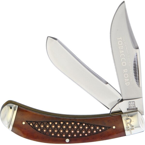 Rough Ryder Rider TOBACCO ROAD BOW Trapper Messer Slipjoint Knochengriff