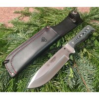 Cudeman MT-3 MoVa Micarta Schwarz inkl. Lederscheide