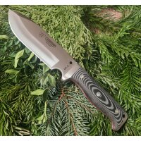 Cudeman MT-3 MoVa Micarta Schwarz inkl. Lederscheide