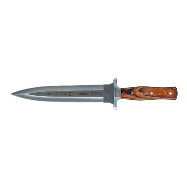 Walther Saufänger La Chasse 440C Pakkaholz Braun inkl. Lederscheide Weidmannsheil Jagdmesser