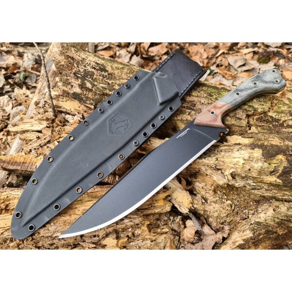 Condor Atrox Knife Messer 1075 Stahl Micarta Grau inkl. Kydexscheide
