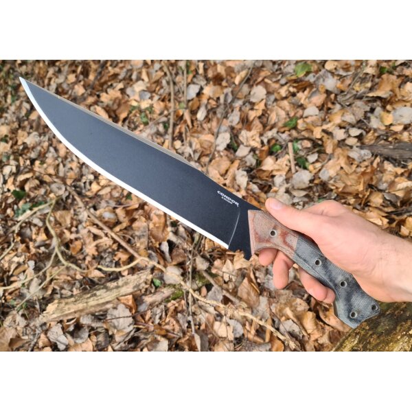 Condor Atrox Knife Messer 1075 Stahl Micarta Grau inkl. Kydexscheide