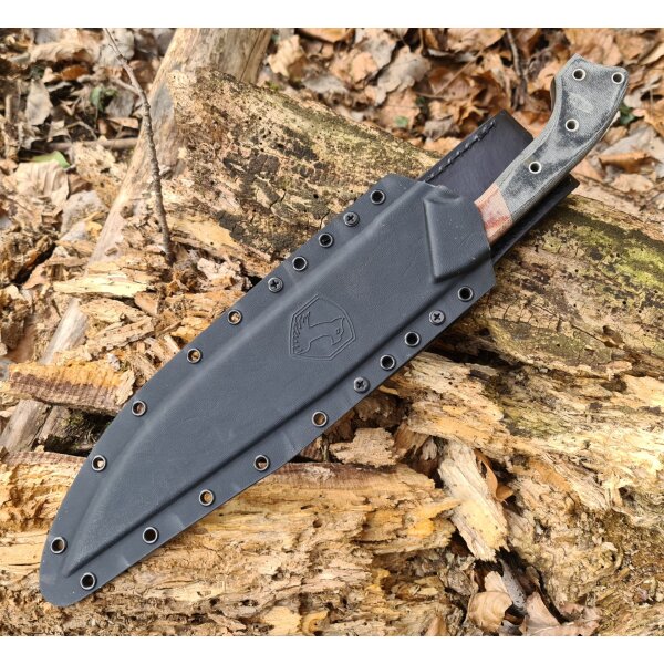 Condor Atrox Knife Messer 1075 Stahl Micarta Grau inkl. Kydexscheide