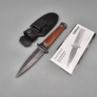 Böker P08-Damast Damastdolch Dolch mit Lederscheide...