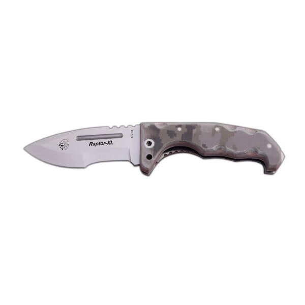 J&V Adventure Knives RAPTOR XL DESERT Messer Taschenmesser Micarta MV-58 Stahl