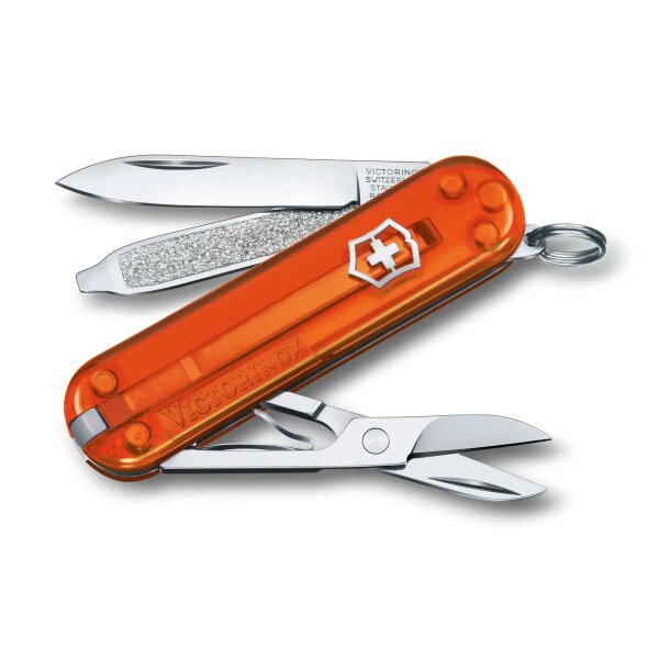 Victorinox CLASSIC SD Mini Schweizer Taschenmesser Fresh Colors Schlüsselanhänger Fire Opal