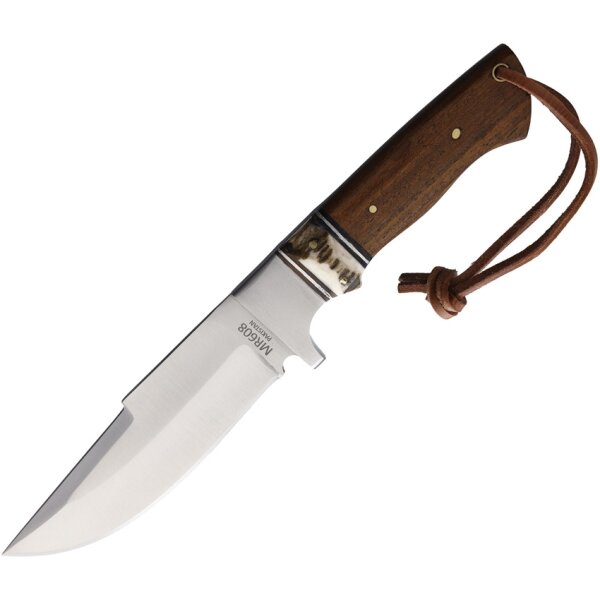Marbles SKINNER WOOD STAG Messer Jagdmesser Edelstahl Holzgriff mit Lederscheide