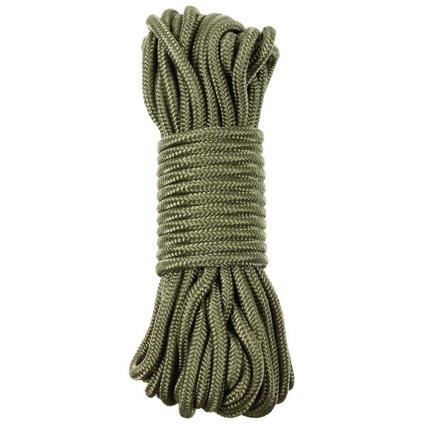 (0,19€/m) MFH Commando Seil Tau Schnur  Oliv 5mm /15m