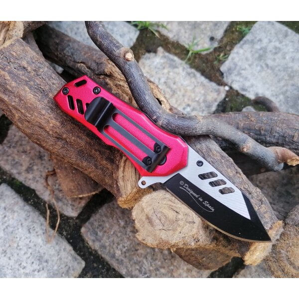 K25  RED Mini Taschenmesser Messer Rot