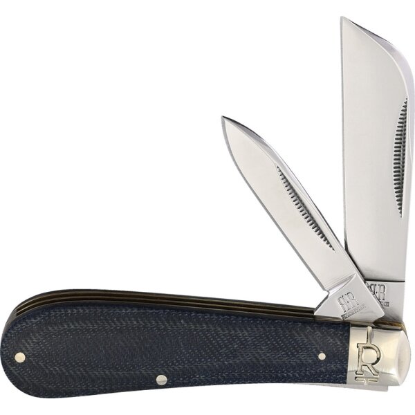 Rough Ryder Rider Messer DENIM HALF HAWK Klappmesser T10 Kohlenstoffstahl Micarta Taschenmesser