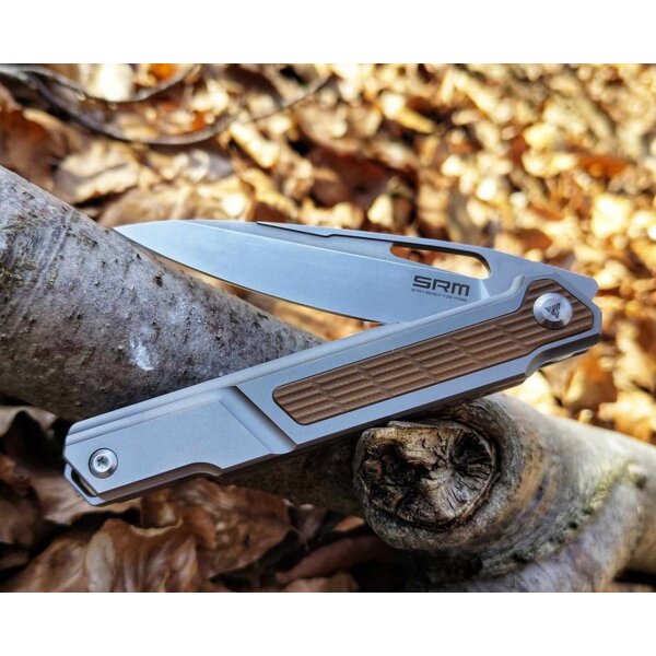 SRM Knives 1421 Frontflip Folder N690Co Stahl TC4 Titan G10