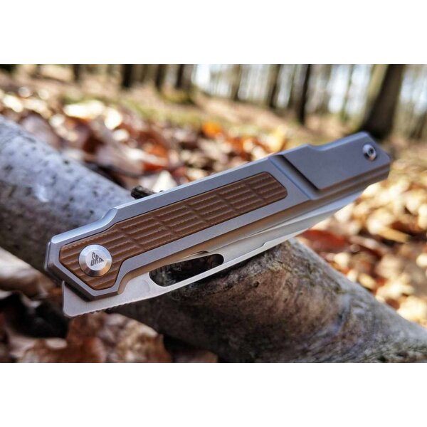 SRM Knives 1421 Frontflip Folder N690Co Stahl TC4 Titan G10