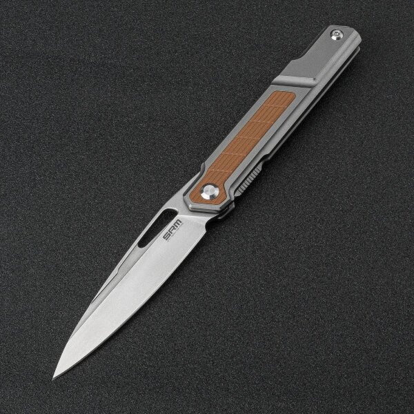 SRM Knives 1421 Frontflip Folder N690Co Stahl TC4 Titan G10