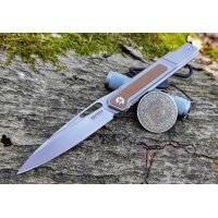 SRM Knives 1421 Frontflip Folder N690Co Stahl TC4 Titan G10