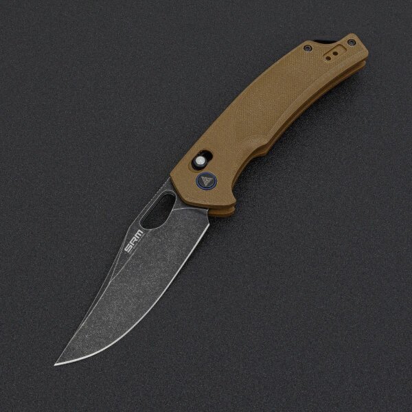 SRM Knives 9201-GW D2 Flipper BRAUN