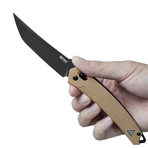 SRM Knives 9211B-GW 8Cr13MoV Ambi Lock BRAUN