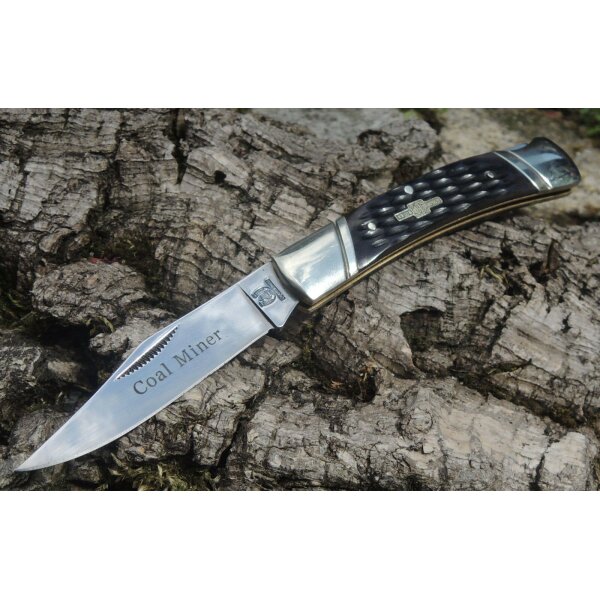 Rough Ryder Rider COAL MINER LOCKBACK Messer Bone Taschenmesser Knochengriff