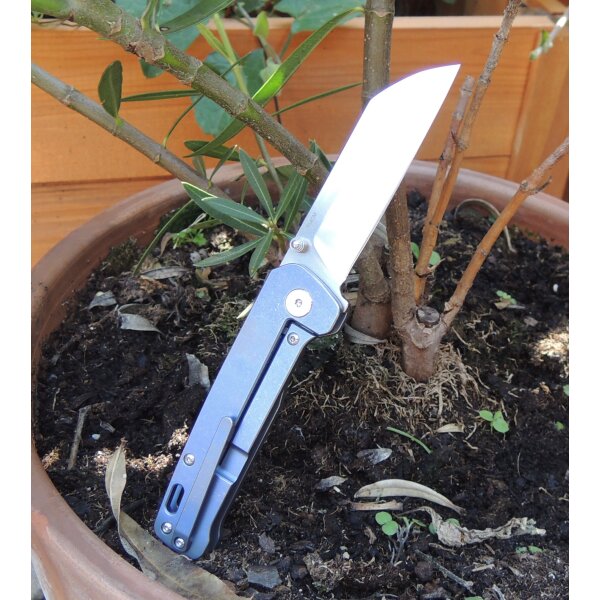 QSP Knife PENGUIN QS130-R Messer 154 CM Stahl Titangriff Kugellager