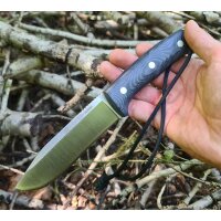 Joker Nomad N695 Micarta Schwarz inkl. Paracord Lederscheide