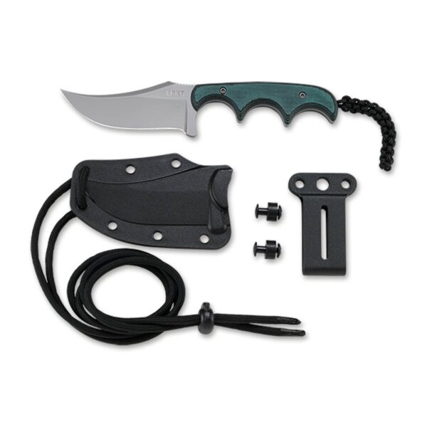 CRKT Minimalist Persian Neck Knife Micarta Messer small fixed Kydex Kydexscheide 02CR2379