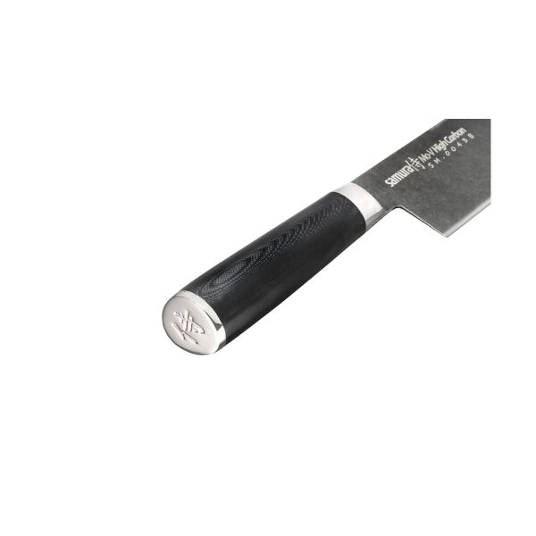 SAMURA Kochmesser MO-V NAKIRI STONEWASHGemüsemesser Küchenmesser AUS-8 Stahl
