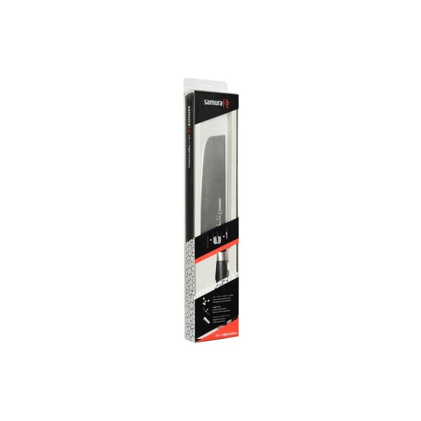SAMURA Kochmesser MO-V NAKIRI STONEWASHGemüsemesser Küchenmesser AUS-8 Stahl