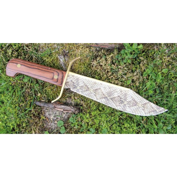 Rough Ryder Sidewinder Bowie Outdoor Messer Fahrtenmesser Snakeskin