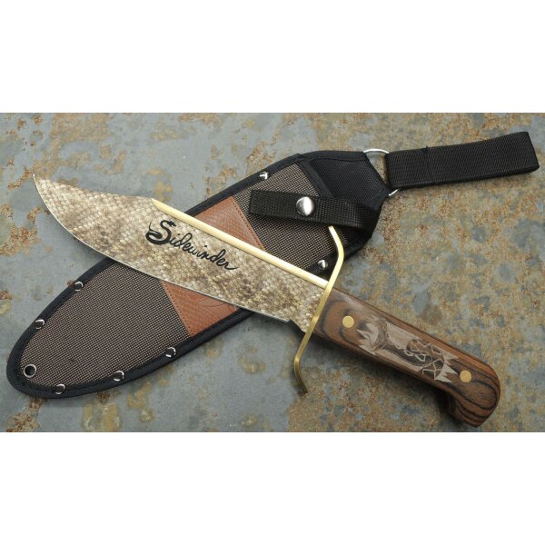Rough Ryder Sidewinder Bowie Outdoor Messer Fahrtenmesser Snakeskin