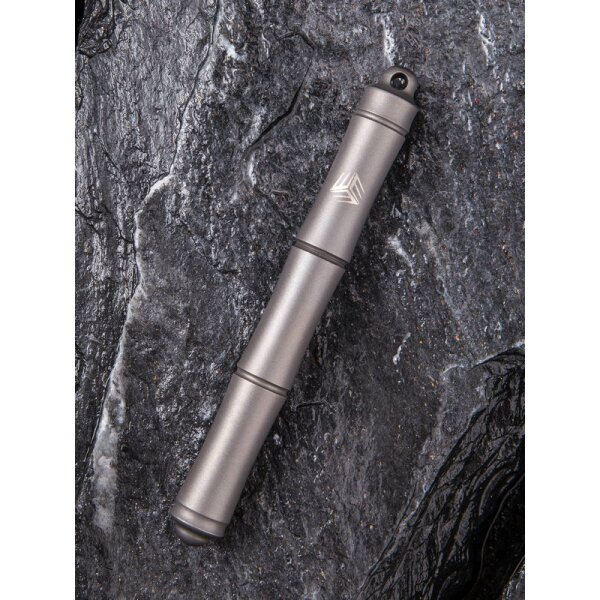WE Knife Tactical Pen SYRINX TP-04B Grau Kugelschreiber aus 6AL4V Titan Schlüsselring