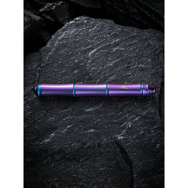 WE Knife Tactical Pen SYRINX TP-04D Lila Kugelschreiber aus 6AL4V Titan Schlüsselring