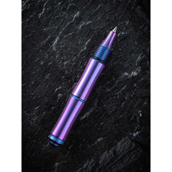 WE Knife Tactical Pen SYRINX TP-04D Lila Kugelschreiber aus 6AL4V Titan Schlüsselring
