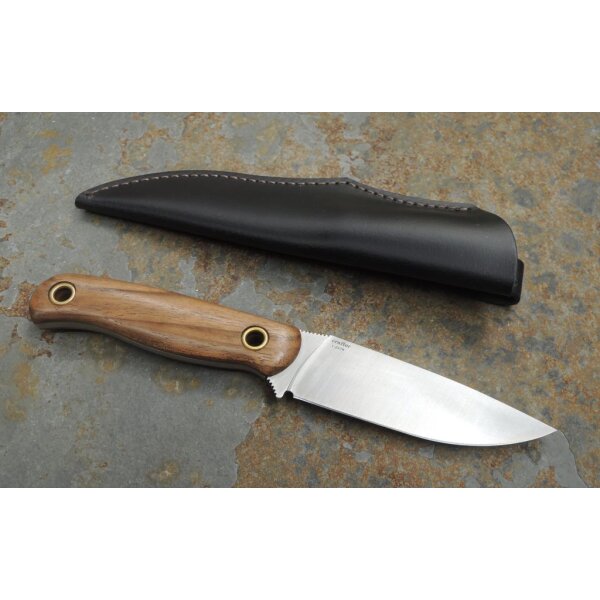 Manly Crafter D2 Walnussholz Braun inkl. Lederscheide