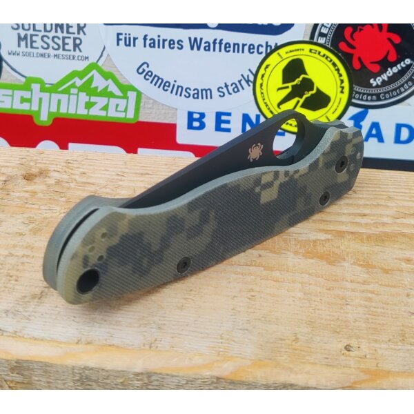 Spyderco Para-Military 2 CPM S-45N Stahl G10 Griff Camouflage Camo Tarn 01SP698