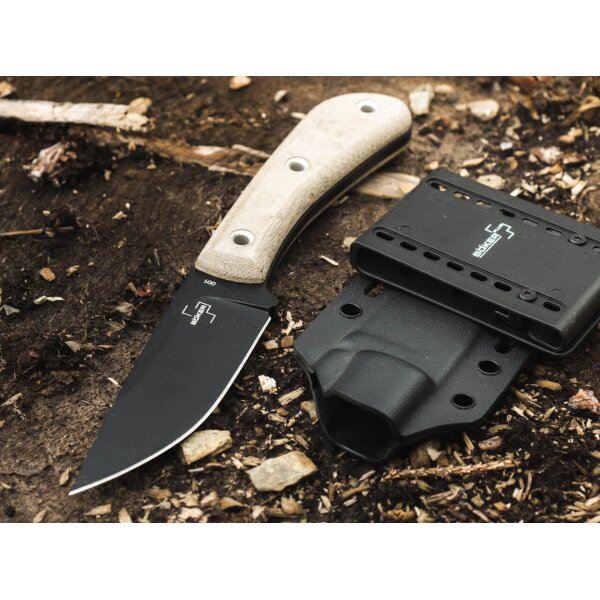 Böker Plus Little Rok SK-85 Kohlenstoffstahl Micarta Schwarz inkl. Kydexscheide 01BO857
