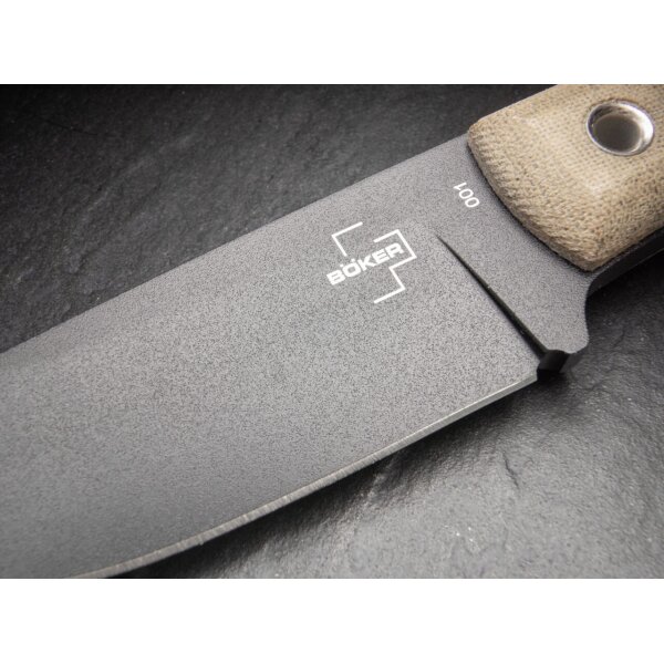 Böker Plus Little Rok SK-85 Kohlenstoffstahl Micarta Schwarz inkl. Kydexscheide 01BO857