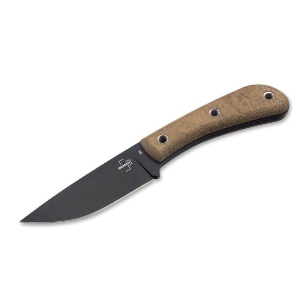 Böker Plus Little Rok SK-85 Kohlenstoffstahl Micarta Schwarz inkl. Kydexscheide 01BO857