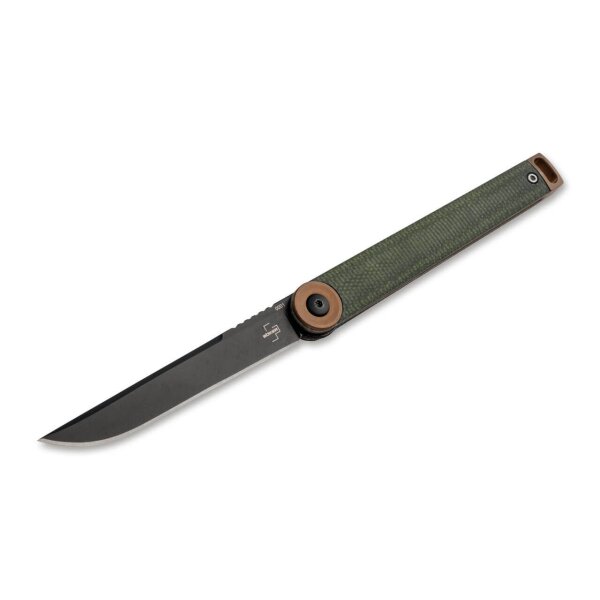 Böker Plus Kaizen Green Canvas Micarta Flipper 01BO391