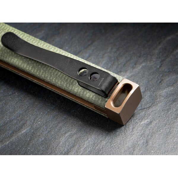 Böker Plus Kaizen Green Canvas Micarta Flipper 01BO391