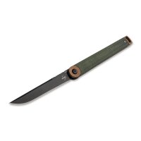 Böker Plus Kaizen Green Canvas Micarta Flipper 01BO391