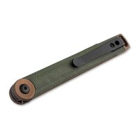 Böker Plus Kaizen Green Canvas Micarta Flipper 01BO391