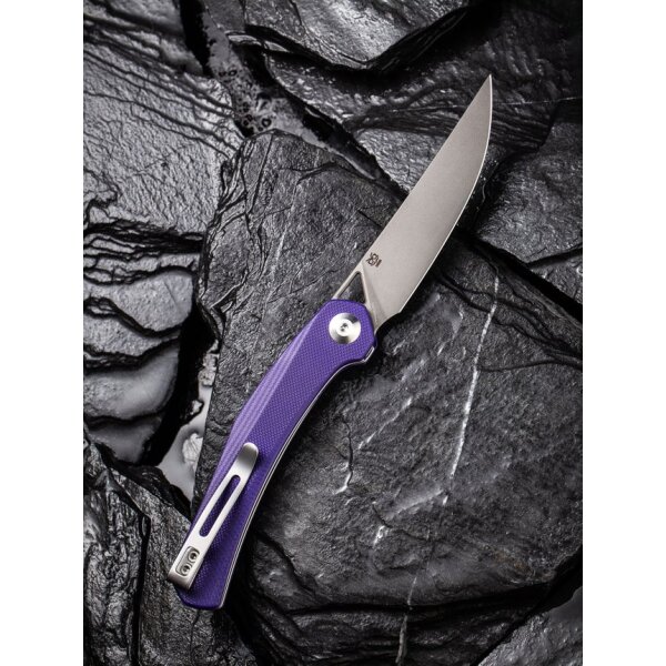 CIVIVI Lazar C20013-2 Frontflip Folder 10Cr15CoMoV Stahl G10 PURPLE