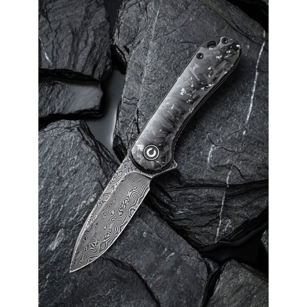 CIVIVI Elementum C907C-DS2 Folder Damast Shredded Carbon / Silber