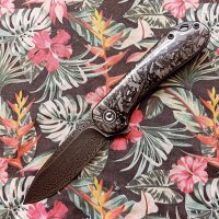 CIVIVI Elementum C907C-DS2 Folder Damast Shredded Carbon...