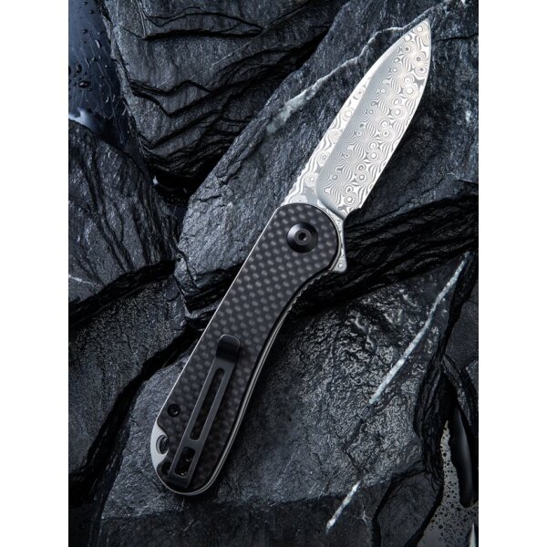 CIVIVI Elementum C907DS Folder Damast Kohlefaser / G10 Griff