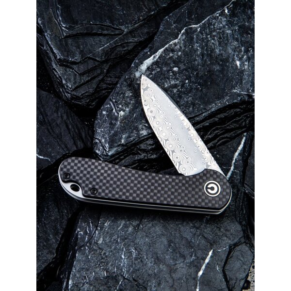 CIVIVI Elementum C907DS Folder Damast Kohlefaser / G10 Griff