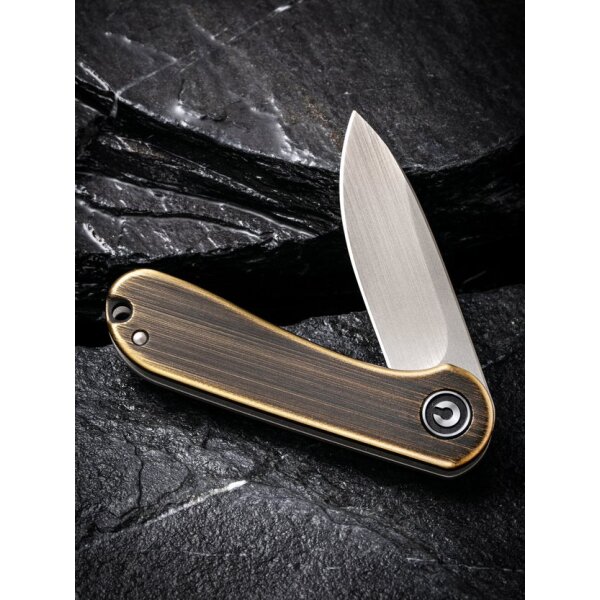 CIVIVI Mini Elementum C18062Q-1 Folder 14C28N Stahl Messinggriff