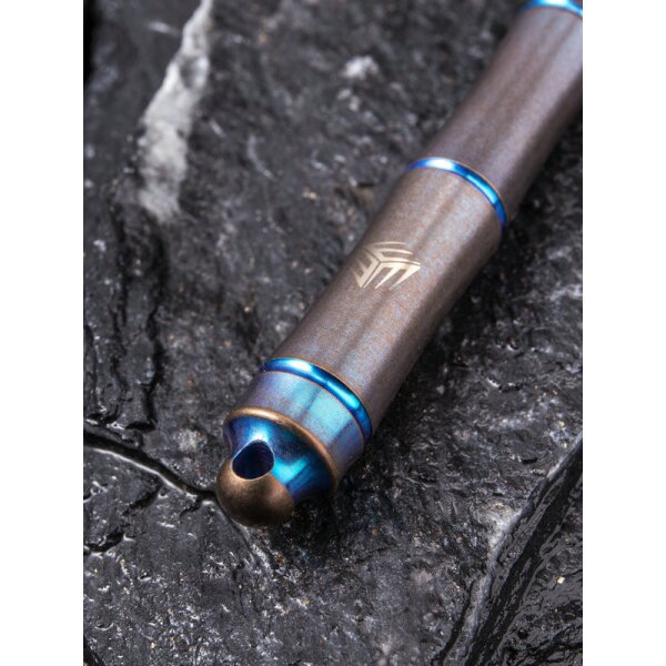 WE Knife Tactical Pen SYRINX TP-04A Blau Kugelschreiber aus 6AL4V Titan Schlüsselring