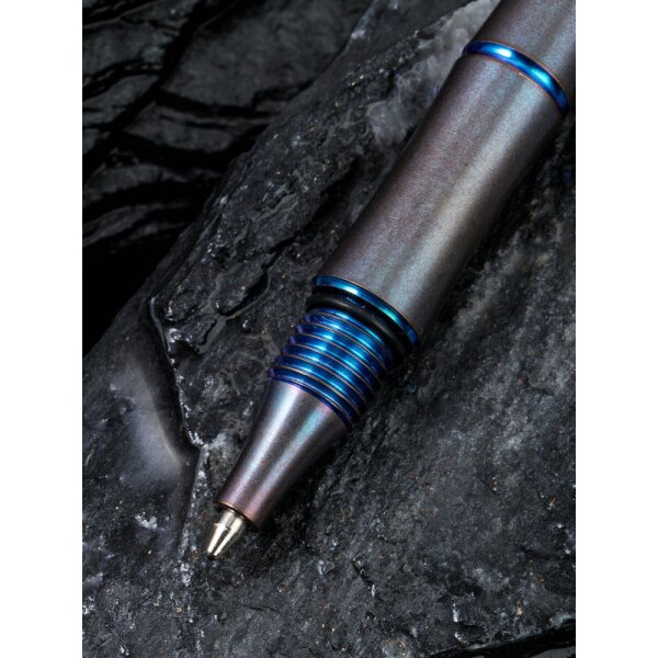 WE Knife Tactical Pen SYRINX TP-04A Blau Kugelschreiber aus 6AL4V Titan Schlüsselring